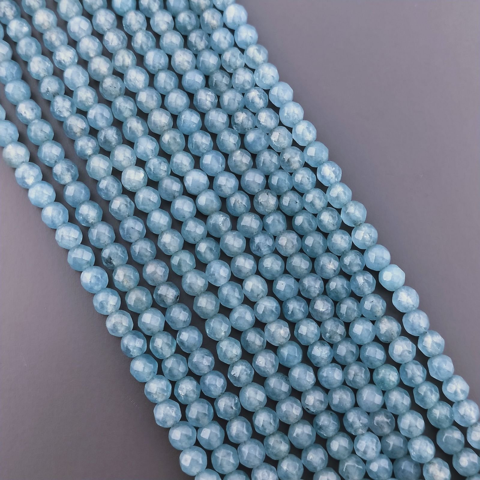 Angelite Perline Forma Tondo Sfaccettato 04mm