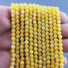 Giada Gialla Perline Forma Tondo Liscio 04mm