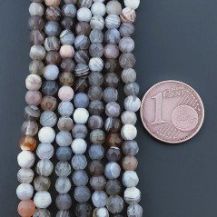 Agata Botswana Perline Forma Tondo Sfaccettato 04mm