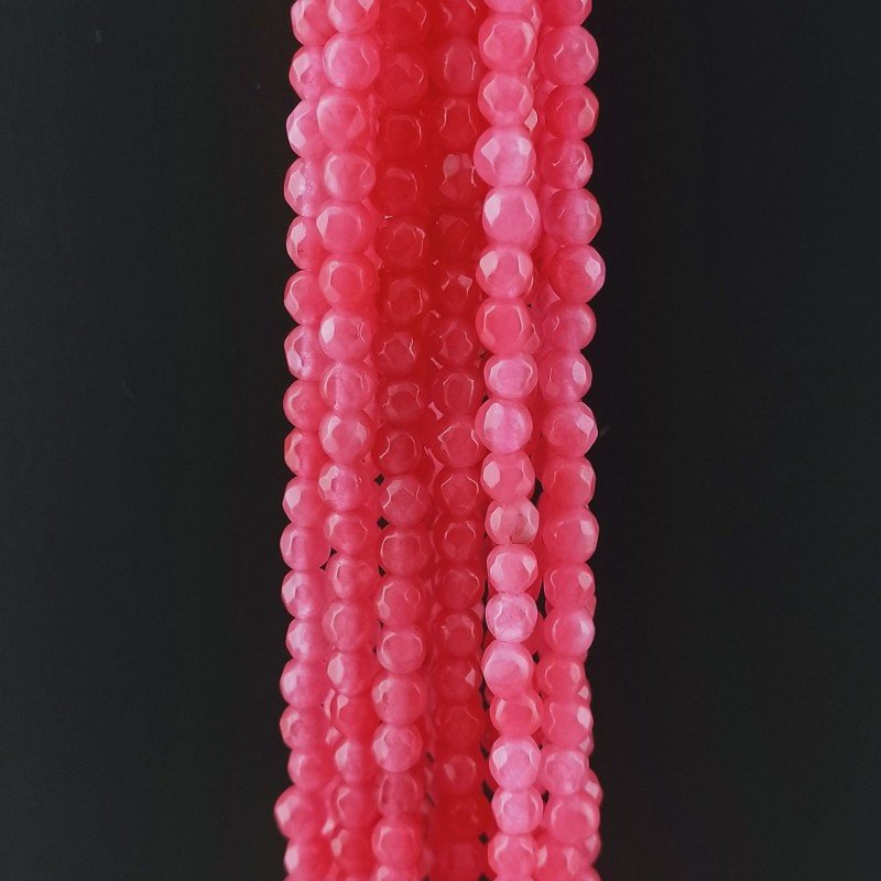 Giada Rosa Perline Forma Tondo Sfaccettato 03mm