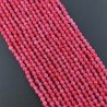 Giada Rosa Perline Forma Tondo Sfaccettato 03mm