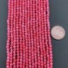 Giada Rosa Perline Forma Tondo Sfaccettato 03mm