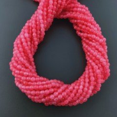 Giada Rosa Perline Forma Tondo Sfaccettato 03mm