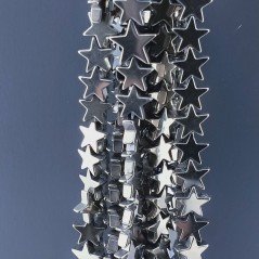 Ematite Pirit Perline Forma Stella Piatto Liscio Foro Passante 08mm