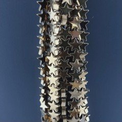 Ematite Dorato Perline Forma Stella Piatto Liscio Foro Passante 08mm