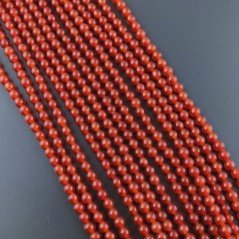 Corniola Perline Forma Tondo Liscio 04mm