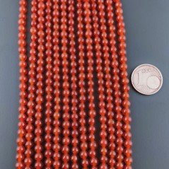 Corniola Perline Forma Tondo Liscio 04mm
