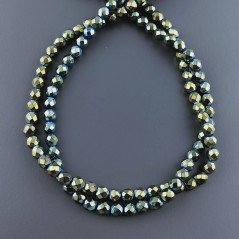 Ematite Verde Metallizato Perline Forma Tondo Sfaccettato 04mm