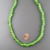 Perline in Vetro Stile Murano Verde Liscio Foro Passante