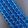 Cristallo Topazio Azzurro Perline Forma Tondo Sfaccettato 11mm