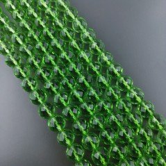 Cristallo Verde Chiaro Perline Forma Tondo Sfaccettato 11mm