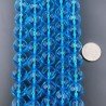 Cristallo Topazio Azzurro Perline Forma Tondo Sfaccettato 11mm