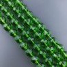 Cristallo Verde Scuro Perline Forma Tondo Sfaccettato 10mm