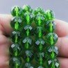 Cristallo Verde Scuro Perline Forma Tondo Sfaccettato 10mm