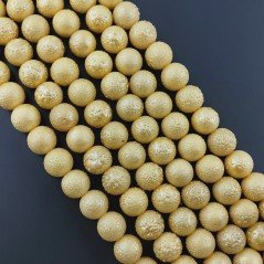 Perle Di Maiorca Giallo Perline Forma Tondo Liscio Satinato-Matte 10mm