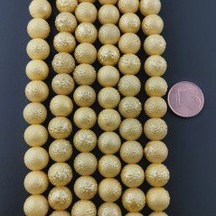 Perle Di Maiorca Giallo Perline Forma Tondo Liscio Satinato-Matte 10mm
