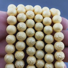 Perle Di Maiorca Giallo Perline Forma Tondo Liscio Satinato-Matte 10mm
