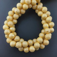 Perle Di Maiorca Giallo Perline Forma Tondo Liscio Satinato-Matte 10mm