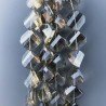 Cristallo in Perline Forma Rombo Piatto Sfaccettato Foro Diagonale twist 20mm