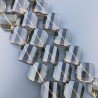 Cristallo in Perline Forma Rombo Piatto Sfaccettato Foro Diagonale twist 20mm
