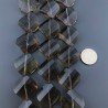 Cristallo in Perline Forma Rombo Piatto Sfaccettato Foro Diagonale twist 20mm