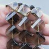 Cristallo in Perline Forma Rombo Piatto Sfaccettato Foro Diagonale twist 20mm