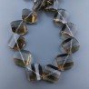 Cristallo in Perline Forma Rombo Piatto Sfaccettato Foro Diagonale twist 20mm