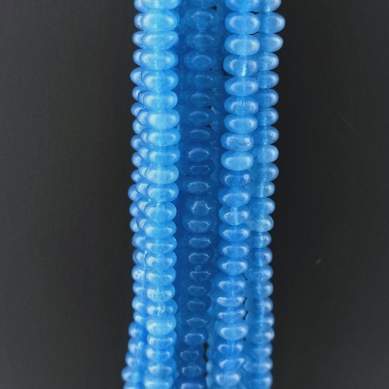 Angelite in Perline Forma Rondelle Liscio Foro Passante 04mm