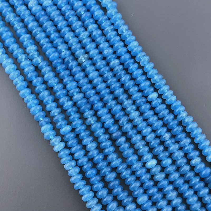 Angelite in Perline Forma Rondelle Liscio Foro Passante 04mm