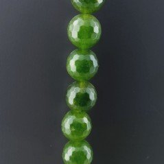 Giada Peridoto Perline Forma Tondo Sfaccettato 14mm