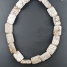 Aulite Bianca in Perline Forma Rettangolare Piatto Liscio Foro Passante 14X20 mm