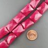 Giada Rubino in Perline Forma Rettangolare Piatto Sfaccettato Foro Passante 13x18mm