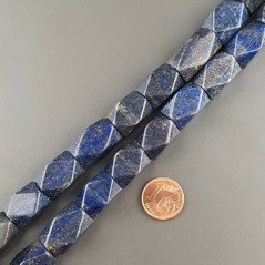 Lapis Lazuli Naturale in Perline Forma Rettangolare Piatto Sfaccettato Foro Passante 12X18mm
