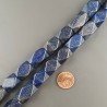 Lapis Lazuli Naturale in Perline Forma Rettangolare Piatto Sfaccettato Foro Passante 12X18mm