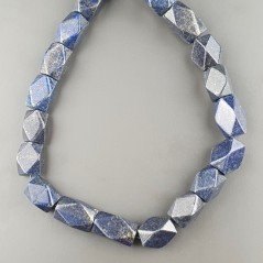 Lapis Lazuli Naturale in Perline Forma Rettangolare Piatto Sfaccettato Foro Passante 12X18mm