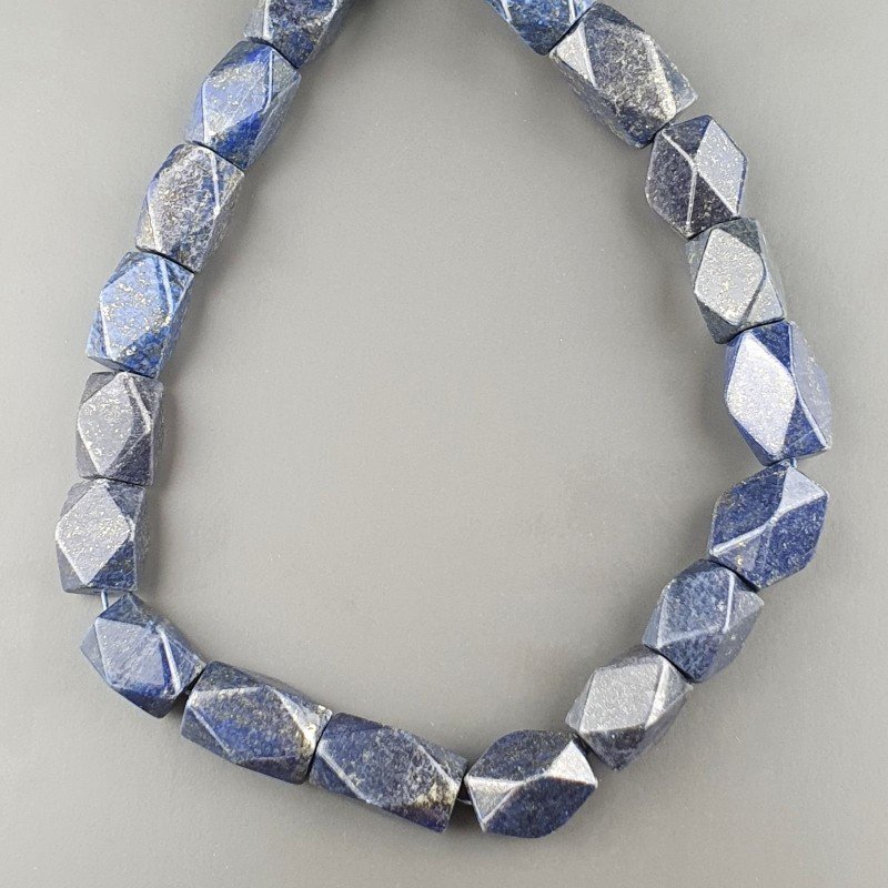 Lapis Lazuli Naturale in Perline Forma Rettangolare Piatto Sfaccettato Foro Passante 12X18mm