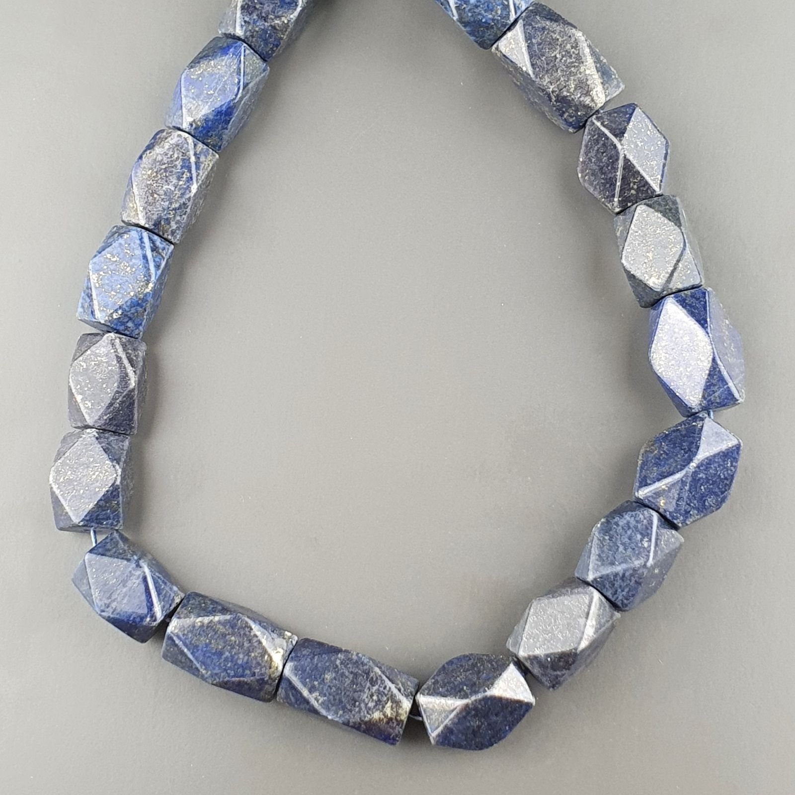 Lapis Lazuli Naturale in Perline Forma Rettangolare Piatto Sfaccettato Foro Passante 12X18mm