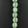 Perline in Vetro Stile Murano Verde Tondo Piatto 18X20mm Liscio Foro Passante