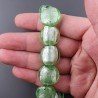 Perline in Vetro Stile Murano Verde Tondo Piatto 18X20mm Liscio Foro Passante