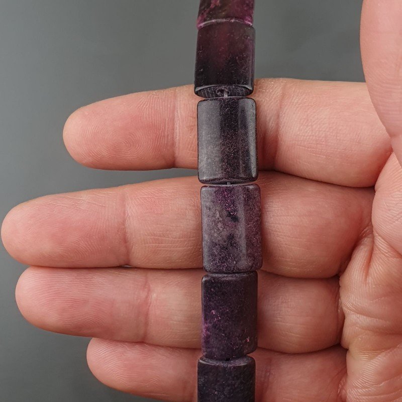 Sugilite Rinforzato in Perline Forma Rettangolare Piatto Liscio Foro Passante 13X18mm