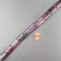 Sugilite Rinforzato in Perline Forma Rettangolare Piatto Liscio Foro Passante 13X18mm