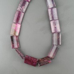 Sugilite Rinforzato in Perline Forma Rettangolare Piatto Liscio Foro Passante 13X18mm
