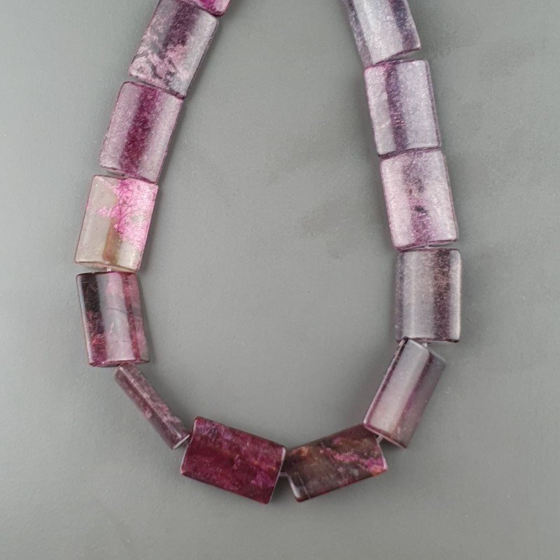 Sugilite Rinforzato in Perline Forma Rettangolare Piatto Liscio Foro Passante 13X18mm