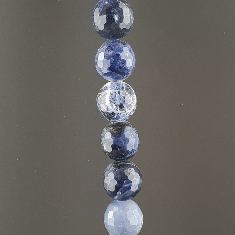 Sodalite Perline Forma Tondo Sfaccettato 12mm