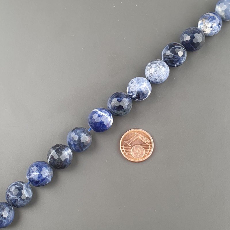 Sodalite Perline Forma Tondo Sfaccettato 12mm
