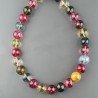 Cristallo Di Rocca Multicolore Perline Forma Tondo Liscio 12mm