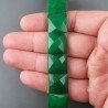 Giada Smeraldo Perline Forma Quadrato Piatto Sfaccettato Foro Passante 16mm