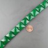 Giada Smeraldo Perline Forma Quadrato Piatto Sfaccettato Foro Passante 16mm