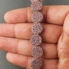 Pietra Lavica Viola Perline Forma Tondo Piatto Liscio 12mm