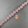 Pietra Lavica Viola Perline Forma Tondo Piatto Liscio 12mm